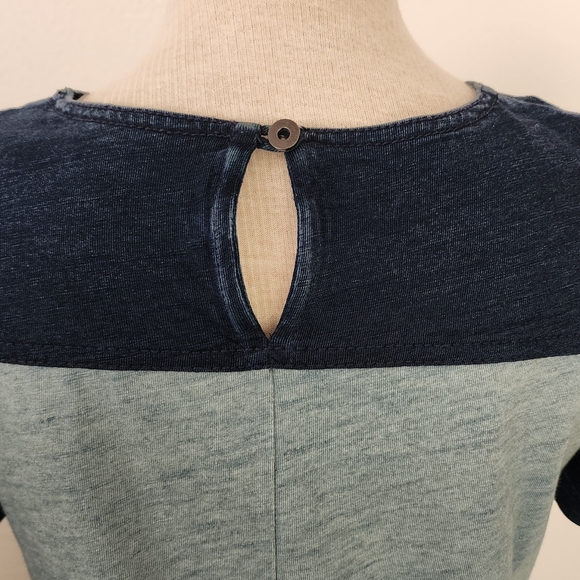 MARC BY MARC JACOBS Dress 100% Cotton Color Block Tee Midi Indigo Blue S… - Picture 6 of 10
